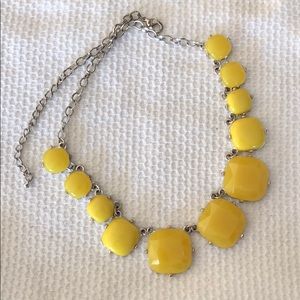 Yellow statement necklace.